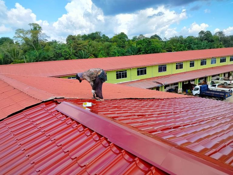 Roofing works